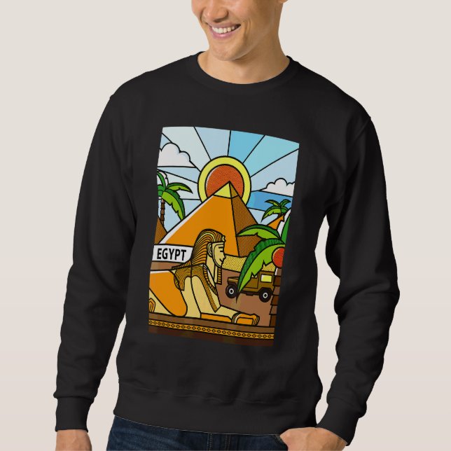 Altes Ägypten Antike ägyptische Sphinx & Pyramiden Sweatshirt (Vorderseite)