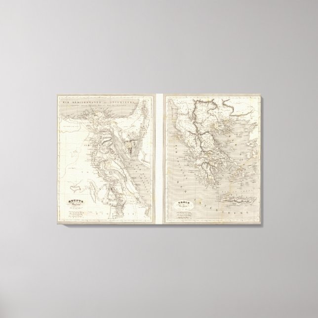 Altes Ägypten, antikes Griechenland Leinwanddruck (Vorderseite)