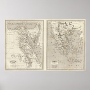 Altes Ägypten, antikes Griechenland Poster