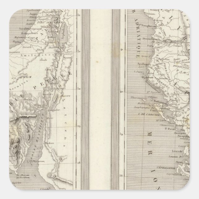 Altes Ägypten, antikes Griechenland Quadratischer Aufkleber (Vorderseite)