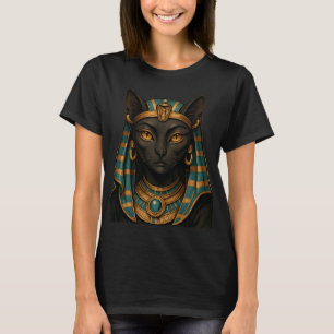 Altes Ägypten Bastet Heilige Katze Gold Kunst T-Shirt