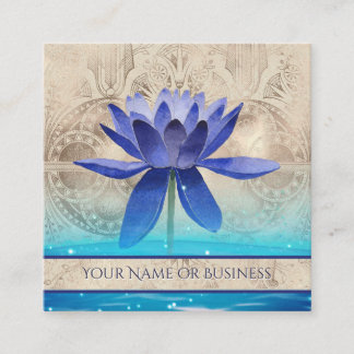 Altes Ägypten Gestyled Lotus Blume New Age Quadratische Visitenkarte