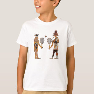 Altes Ägypten-Gott-Tennis-lustiges T-Shirt