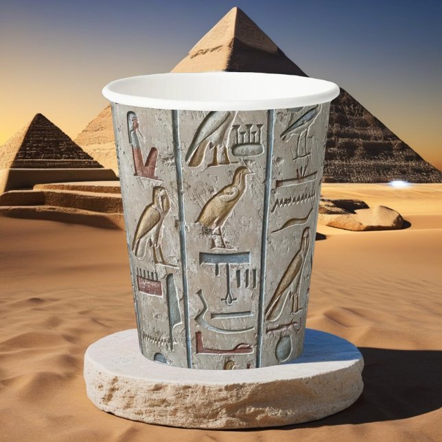Altes Ägypten Hieroglyphisch eingraviert einzigart Pappbecher (Von Creator hochgeladen)