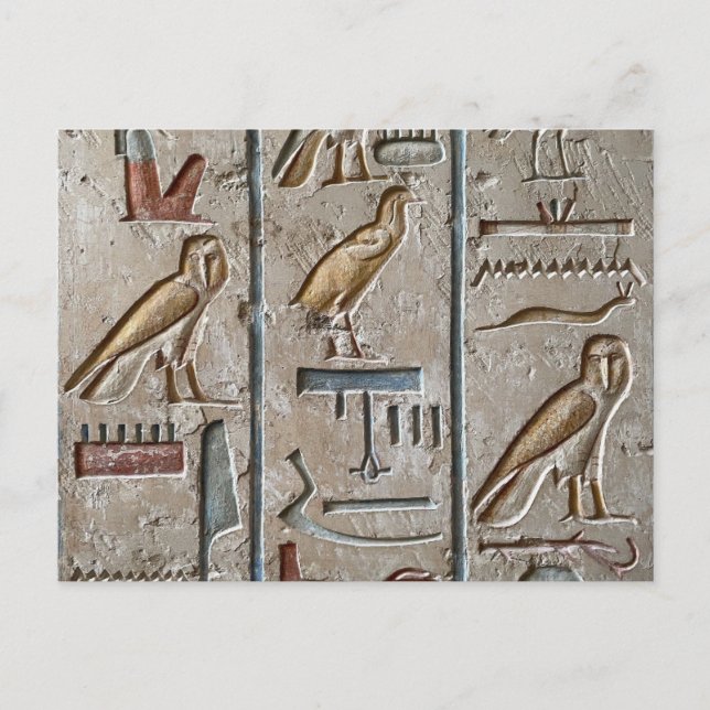 Altes Ägypten Hieroglyphisch gegraben Geschichte Postkarte (Vorderseite)
