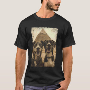 Altes Ägypten Hunde Liebhaber Retro Reise Vibe Hun T-Shirt