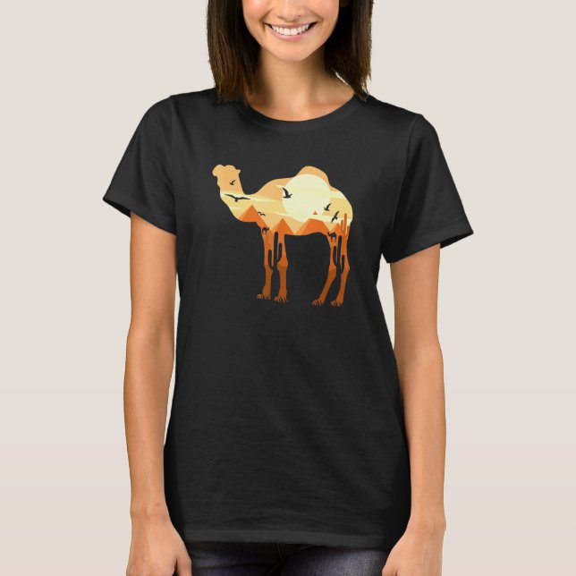 Altes Ägypten Kairo Camel Cactus Trip Souvenir Pyr T-Shirt (Vorderseite)