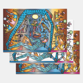 Altes Ägypten Kunst Gott Geb unterstützt Nut in He Geschenkpapier Set