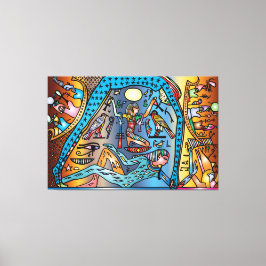 Altes Ägypten Kunst Gott Geb unterstützt Nut in He Leinwanddruck