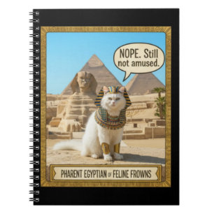 Altes Ägypten Lustiger königlicher Pharao Weiße Ka Notizblock