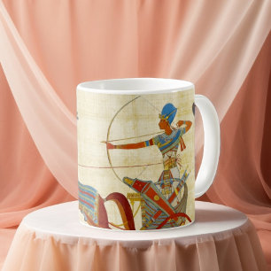 Altes Ägypten Pharaoh Ramesses II Pferde Papyrus Kaffeetasse