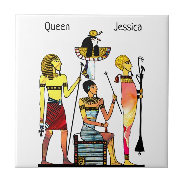 Altes Ägypten Pharaonen Lavish Ormamentation Fliese (Vorderseite)