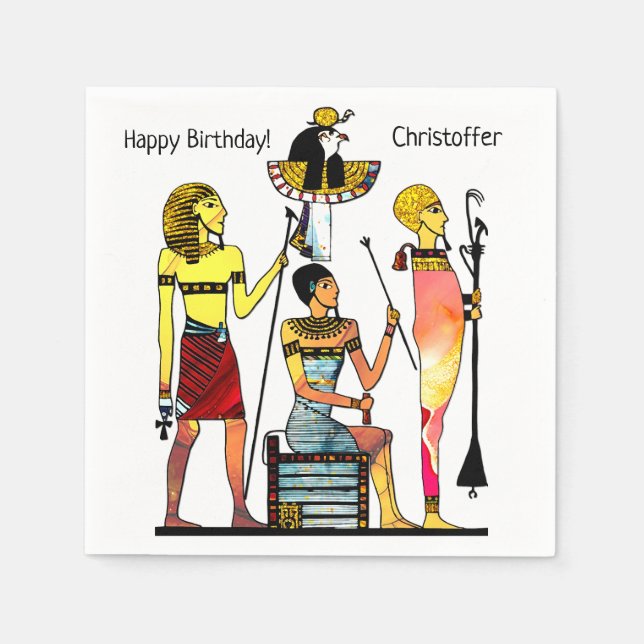 Altes Ägypten Pharaonen Lavish Ormamentation Serviette (Vorderseite)