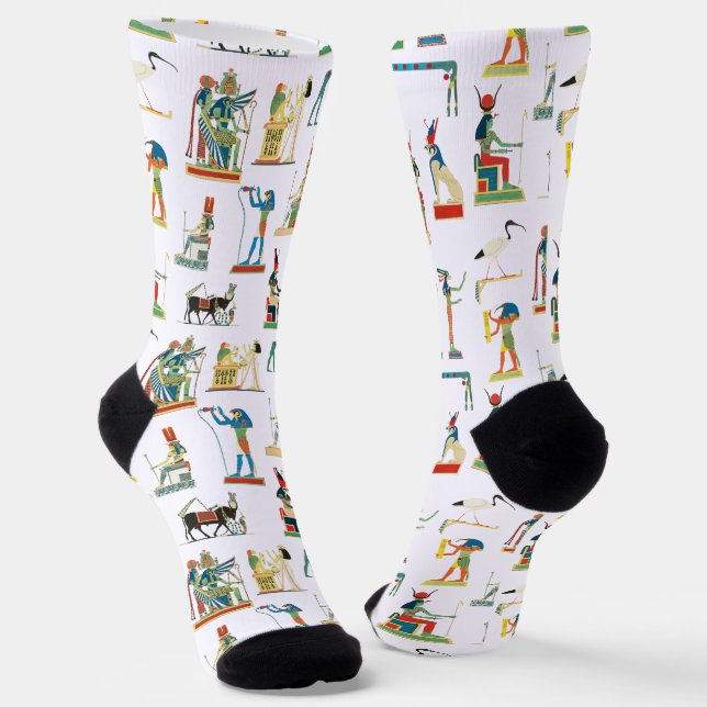 Altes Ägypten Vintage-Ägyptisches Muster Socken (Gewinkelt)