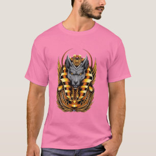 Altes Ägyptisches Anubis Grafik T-Shirt Gold Pha