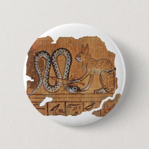 Altes ägyptisches Buch der Toten Ra & Apophis Button