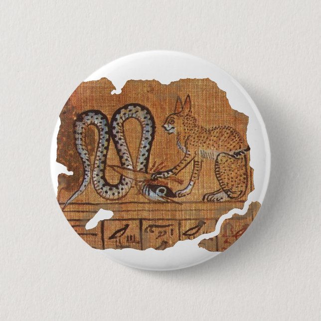 Altes ägyptisches Buch der Toten Ra & Apophis Button (Vorderseite)