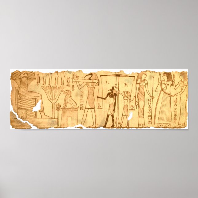 Altes ägyptisches Buch des Toten letzten Gerichts Poster (Vorne)