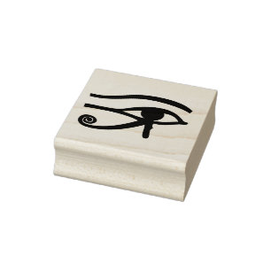 Altes ägyptisches Hieroglyphen-Auge von Ra Gummistempel