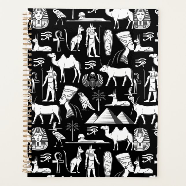 Altes ägyptisches Hieroglyphen-Symbolmuster      Planer (Vorderseite)