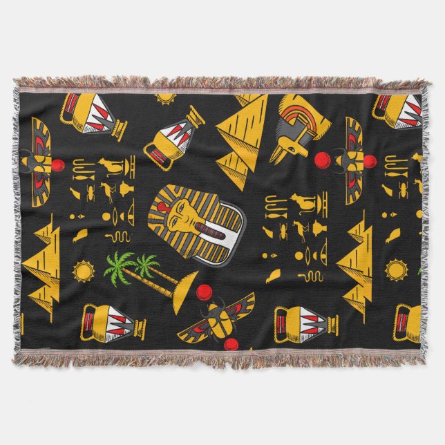 Altes ägyptisches Hieroglyphenmuster Hintergrund  Decke (Vorderseite)