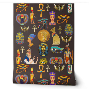 Altes ägyptisches Hieroglyphenmuster-Symbol Tapete
