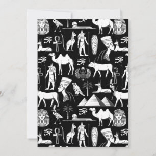 Altes ägyptisches Hieroglyphensymbol-Muster Feiertagskarte