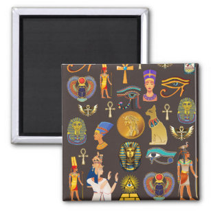 Altes ägyptisches Hieroglyphisches Muster Magnet