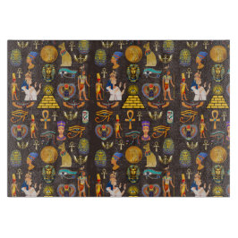 Altes ägyptisches Hieroglyphisches Muster Schneidebrett