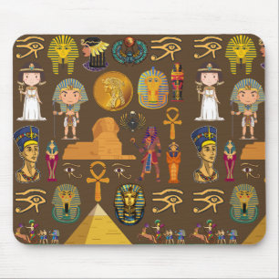 Altes ägyptisches Hieroglyphisches Muster-Symbol Mousepad