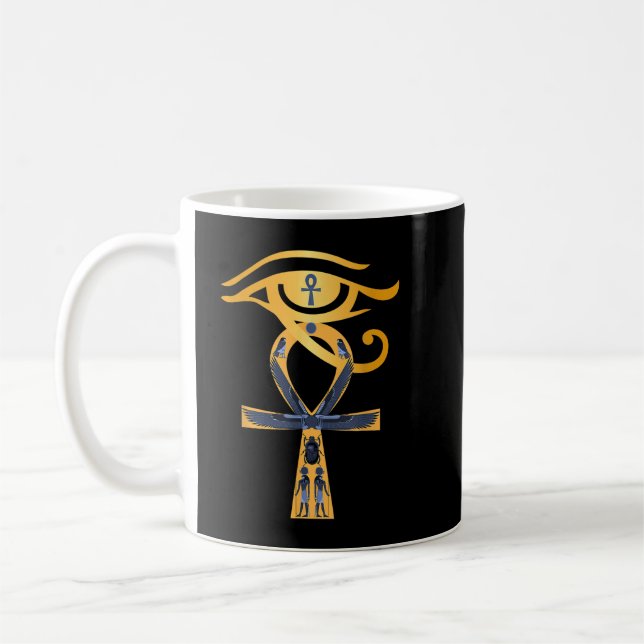 Altes Ägyptisches Wahre Horus Ankh ägyptisches Sym Kaffeetasse (Links)