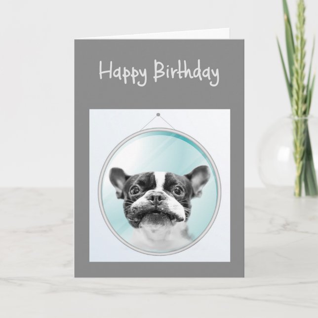 Altes Alter Geburtstag Spaß Französischer Bulldog  Karte (Vorderseite)