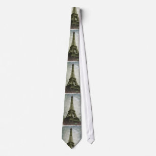Altes antikes Foto Eiffelturm Paris Neck Tie Krawatte