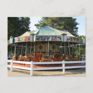 Altes Antikes Karussell-Merry-Go-Round Feiertagspostkarte