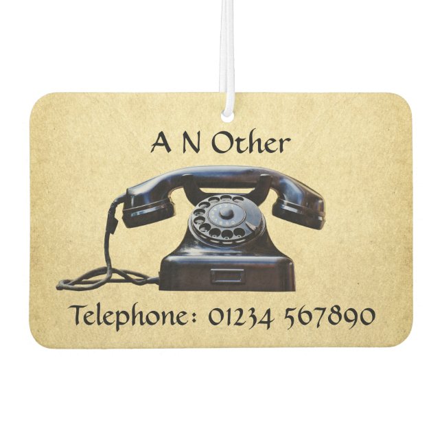 Altes antikes Telefon Autolufterfrischer (Vorderseite)