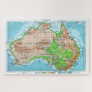 Altes Australien. Eine restaurierte Karte. Puzzle