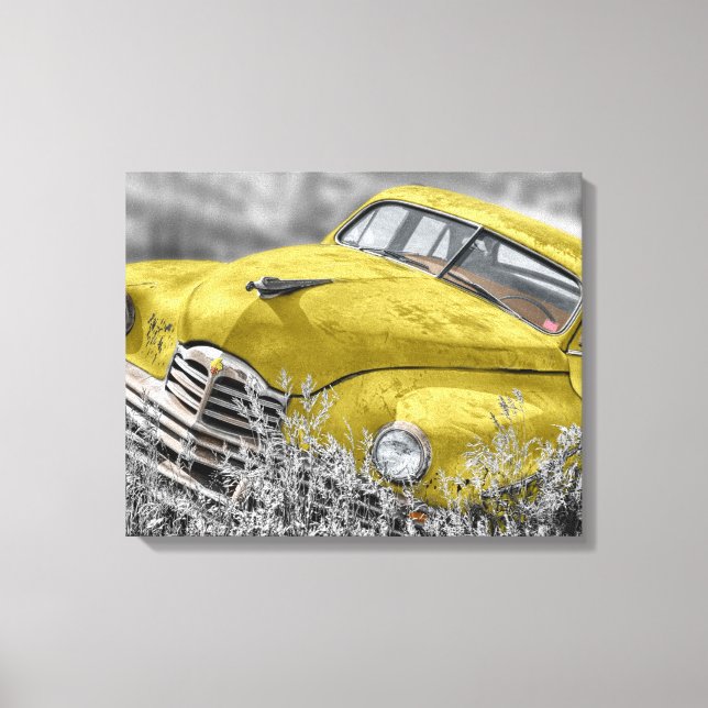 Altes Auto Art 2 überzogene Canvas Leinwanddruck (Vorderseite)
