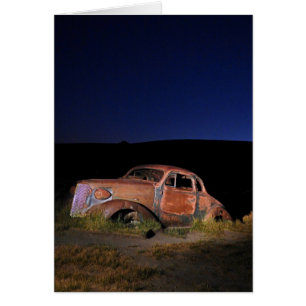 Altes Auto bei Nacht, Bodie Ghost Town, Leere Inne