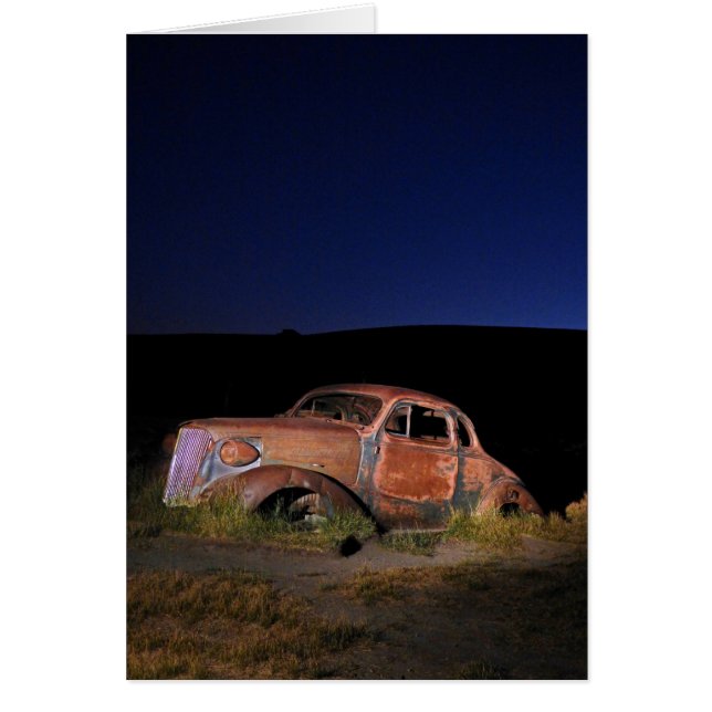 Altes Auto bei Nacht, Bodie Ghost Town, Leere Inne (Vorne)