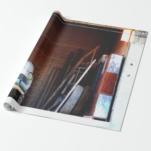 Altes Auto Geschenkpapier (Ungerollt)