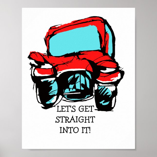 Altes Auto Poster (Vorne)