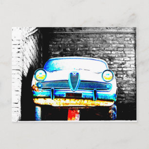 Altes Auto Postkarte