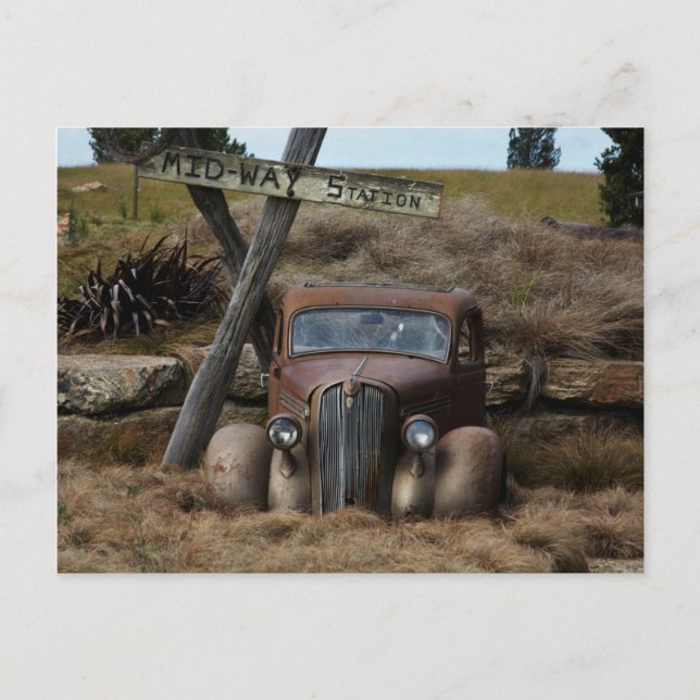 Altes Auto Postkarte (Vorderseite)