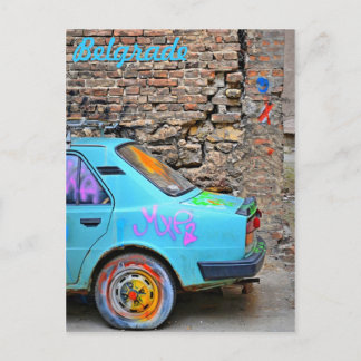 Altes Auto Postkarte