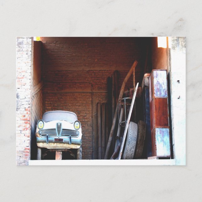 Altes Auto Postkarte (Vorderseite)