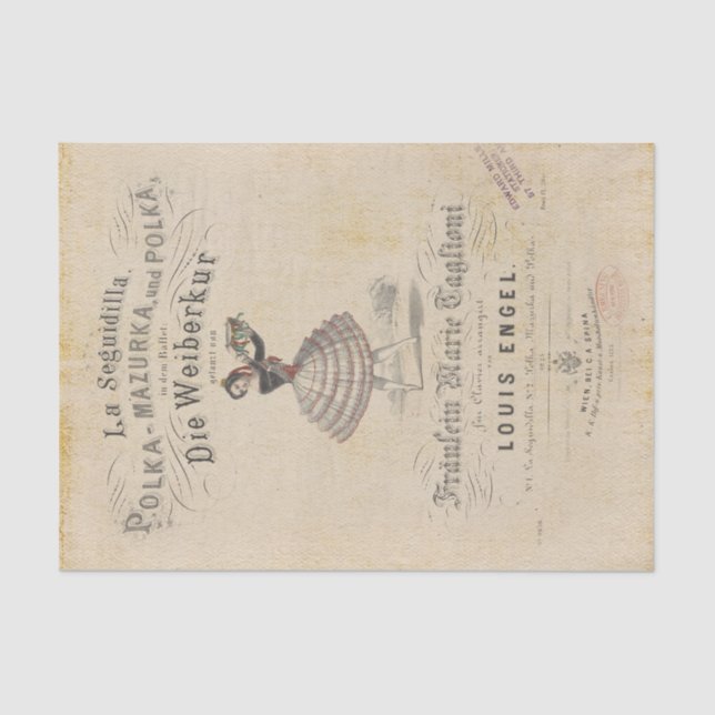 Altes Ballet Seidenpapier (Vorderseite)