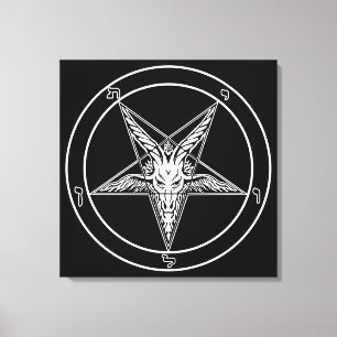 Altes Baphomet Lugano Gestern und Heute Leinwanddruck