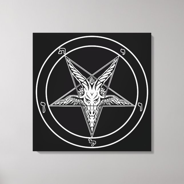 Altes Baphomet Lugano Gestern und Heute Leinwanddruck (Vorderseite)