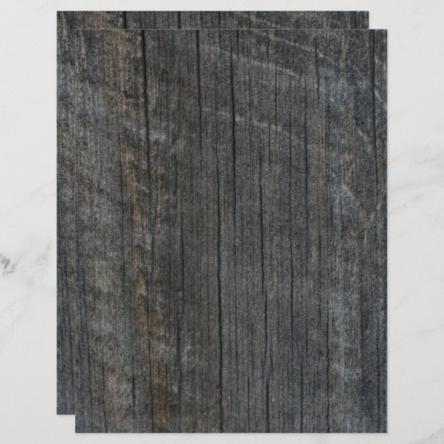 Altes Barnboard-Scrapbook-Papier (Vorne/Hinten)