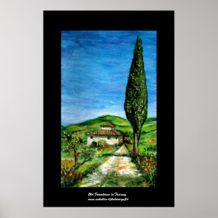 Altes Bauernhaus in Chianti - Toskana Landschaft Poster